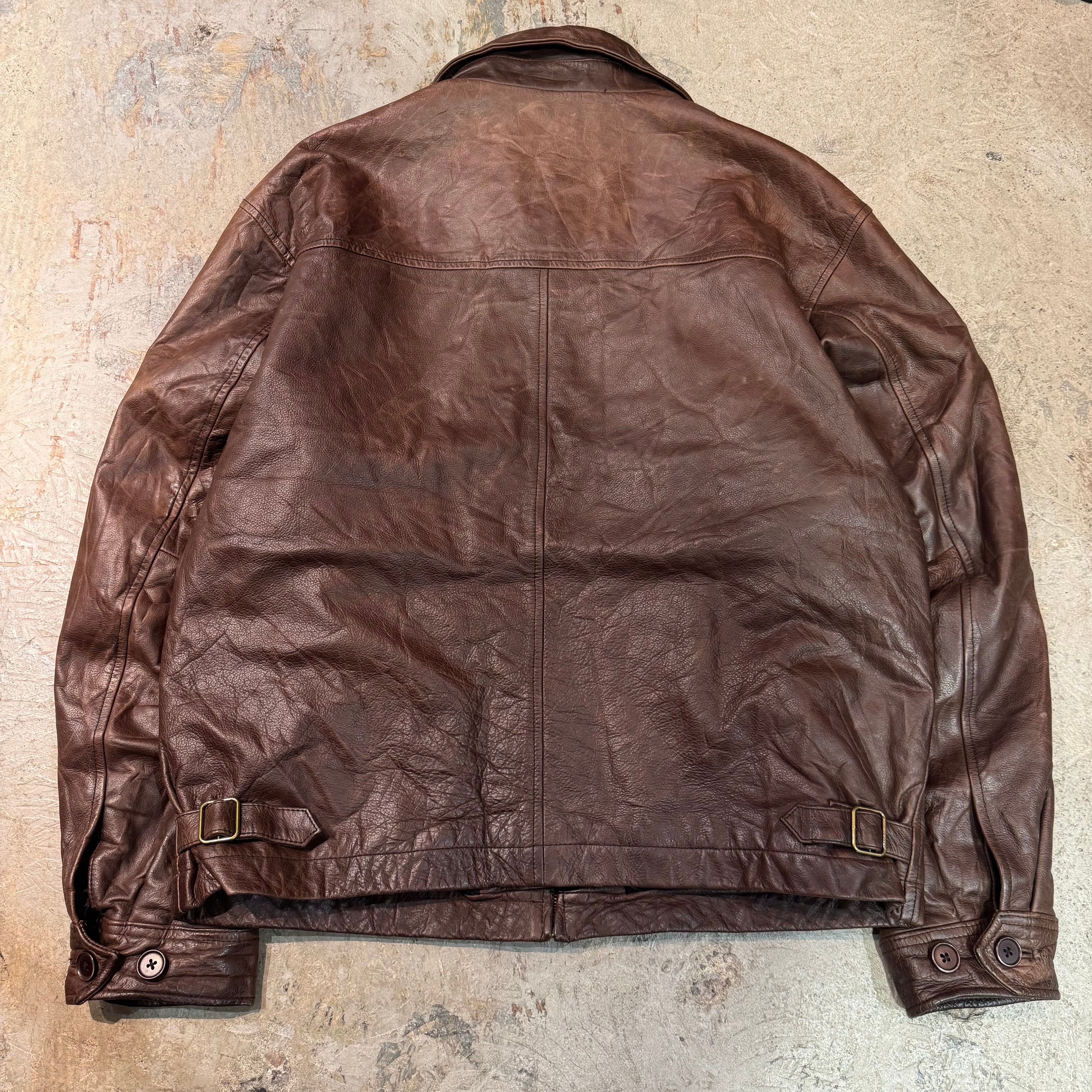 古着 GAP/ ギャップ/ 本革ジップアップレザージャケット / 牛革