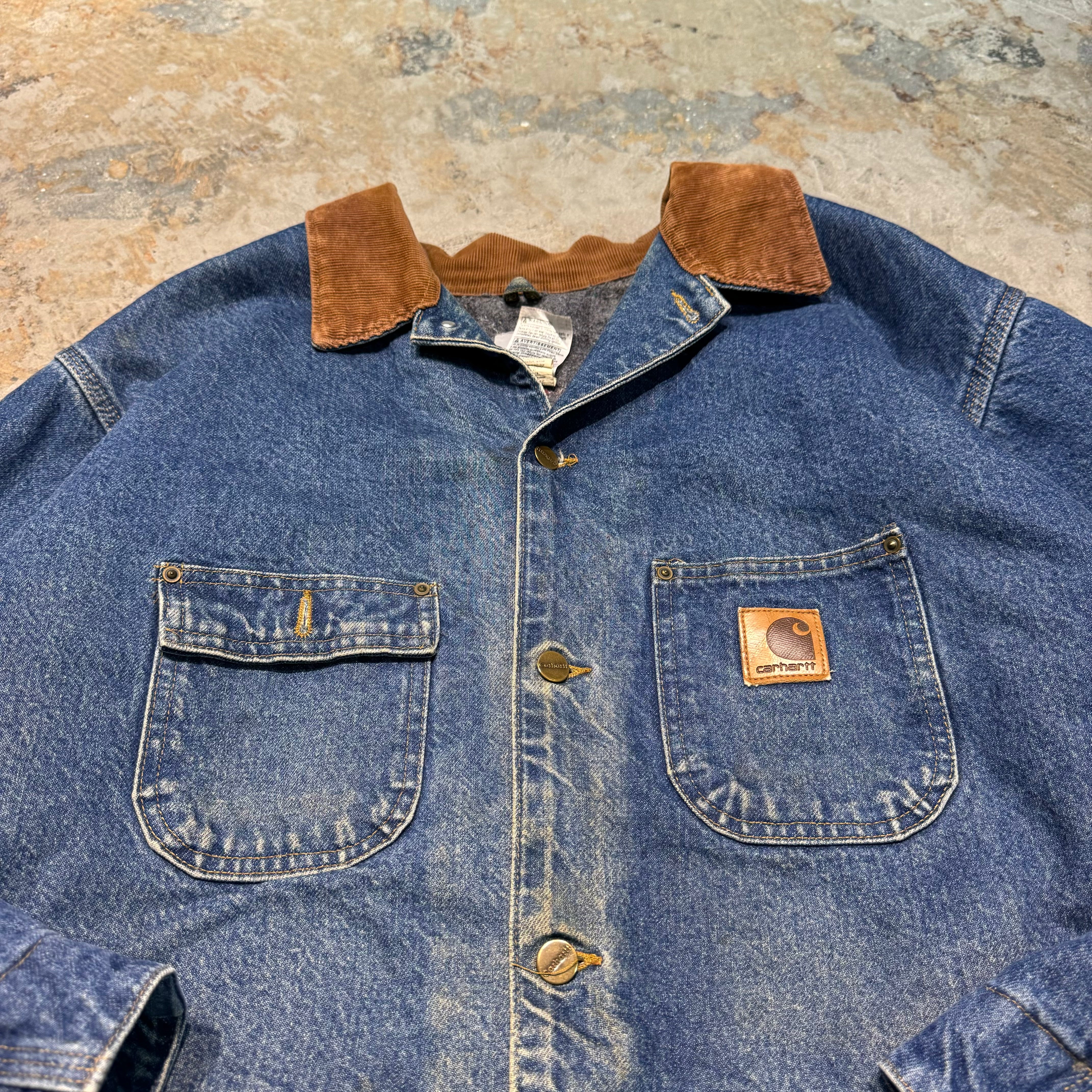 古着 carhartt/カーハート/カバーオール/襟コーデュロイ/裏地ブランケット/C59 DST/サイズ2XL – 古着屋 MUJIN