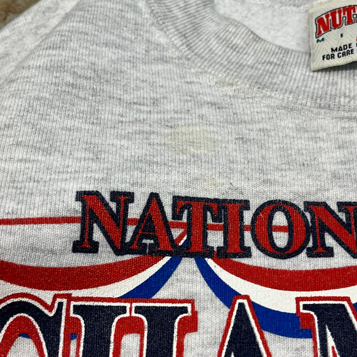 #3923 古着 NUTMEG /Crew  Neck Sweat Shirt/クルーネックスウェット/92 champions atlanta/MLB/MADE IN U.S.A/サイズM