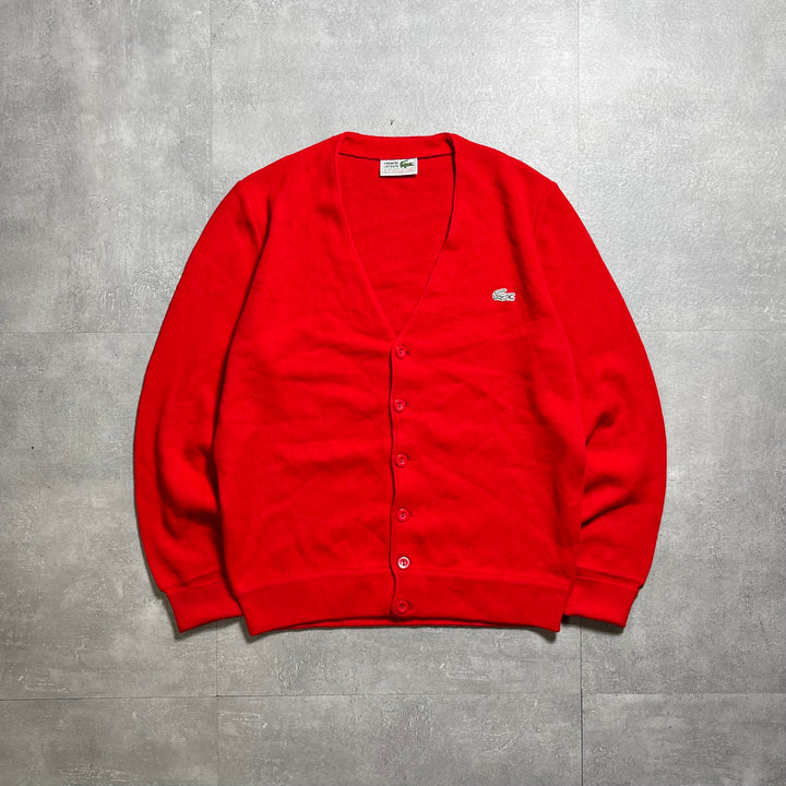 古着 スペイン製 80's CHEMISE LACOSTE / シュミーズ ラコステ / アクリルニットカーディガン / L〜XLサイズ