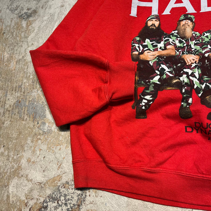 #4060 古着 GILDAN/ギルダン/Crew neck sweat/クルーネックスウェット/DUCK THE HALLS/DUCK DYNASTY/サイズ L