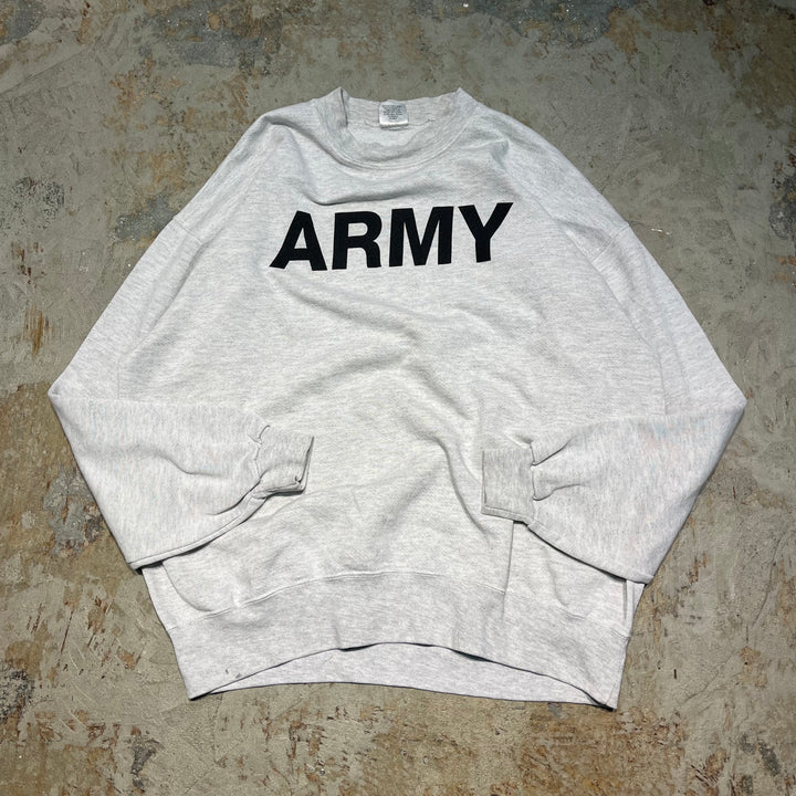 #3924 古着MJ.SOFFE/ARMY/アーミー/Crew neck sweat/クルーネックスウェット/サイズXL