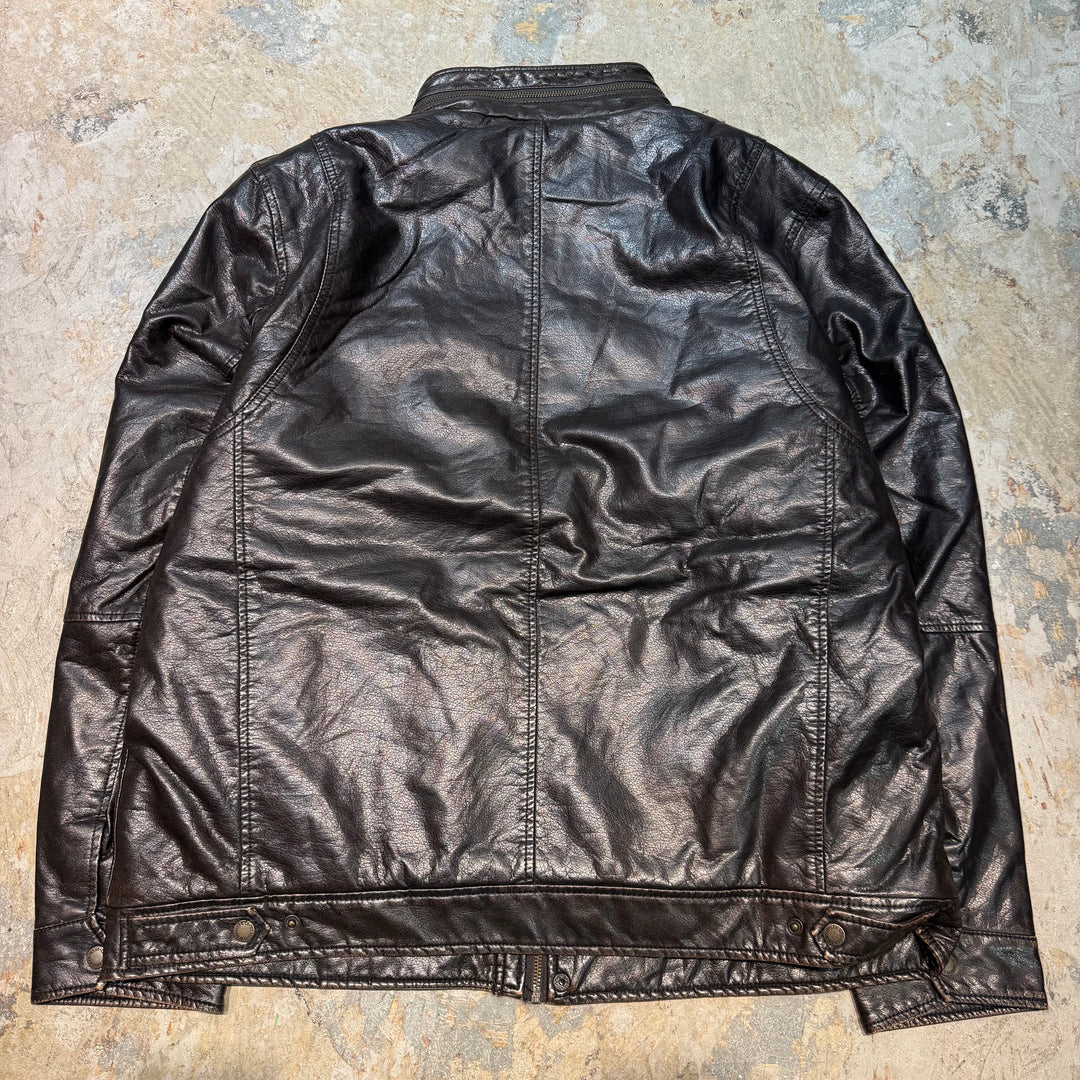 古着 Levi's/リーバイス/ジップアップフェイクレザージャケット /裏地ボア/サイズXL