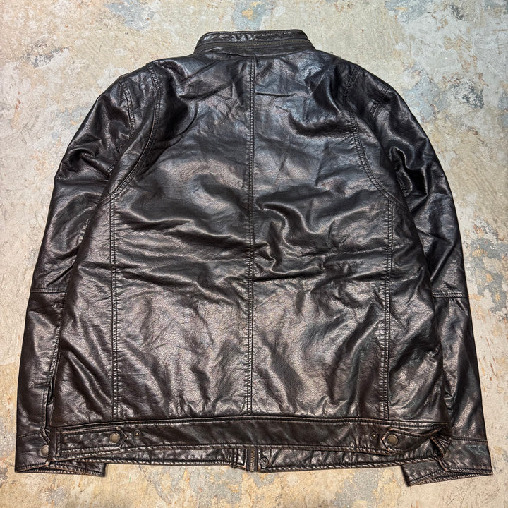 古着 Levi's/リーバイス/ジップアップフェイクレザージャケット /裏地ボア/サイズXL