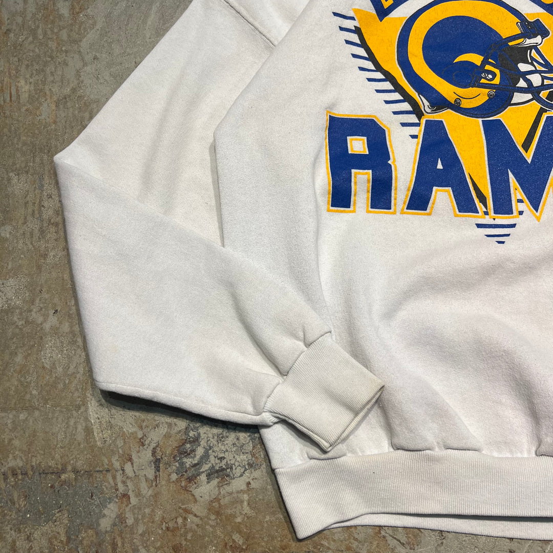 #3964 古着　Unknow/Crew neck sweat/クルーネックスウェットLOS ANGELELES RAMS/ロサンゼルスラムズ/サイズXL