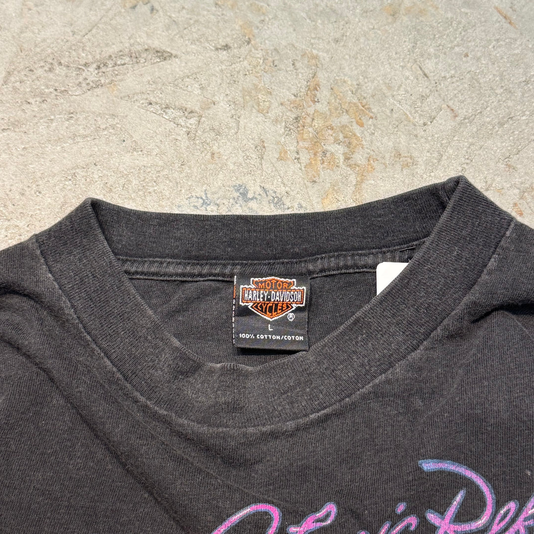 Used clothing Made in USA 99's Harley-Davidson/Harley-Davidson/Printed T-shirt/Single stitch/Size L
