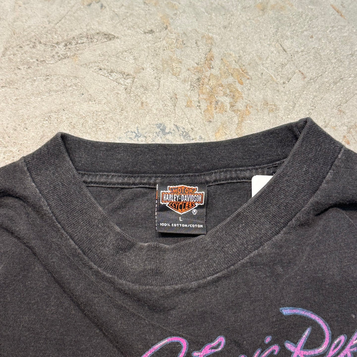 Used clothing Made in USA 99's Harley-Davidson/Harley-Davidson/Printed T-shirt/Single stitch/Size L