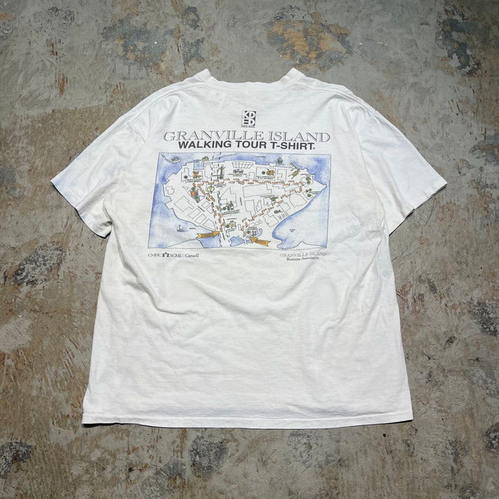 古着 USA製 90's オニータ/GRANVILLE ISLAND/ヴィンテージ シングルステッチ プリントTシャツ/サイズXL