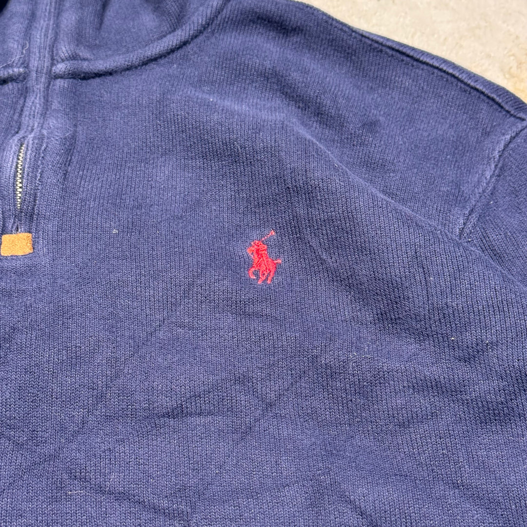 古着 POLO by Ralph Lauren/ポロラルフローレン/ハーフジップニットセーター/サイズM