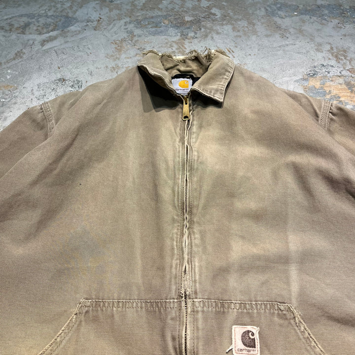 #3421 古着 Carhartt/カーハート/hamilton Jacket/ハミルトン ジャケット/ダック/廃盤 カーキ