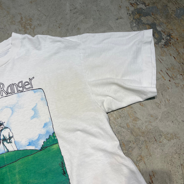 古着 USA製 90's USAVINTAGE / THE LAWN RANGER / アート / ヴィンテージ シングルステッチ プリントTシャツ/サイズXL-XXL