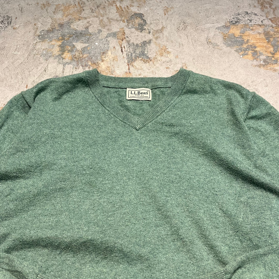 #3360 L.L.Bean/エルエルビーン/Vneck cotton knit/Vネックコットンニット/サイズ L相当