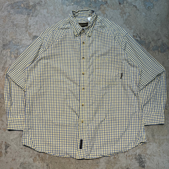 古着 TIMBERLAND/ ティンバーランド/  ボタンダウン長袖シャツ/ チェック柄/ サイズXL
