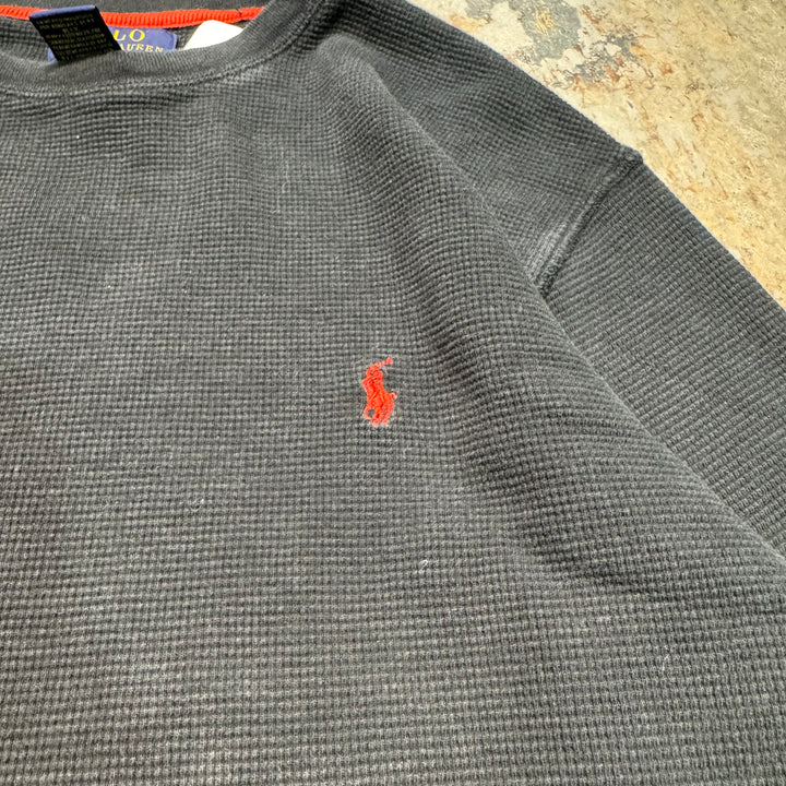 古着 POLO RALPH LAUREN/ポロラルフローレン/ クルーネックワッフルロングスリーブTシャツ/ サイズM