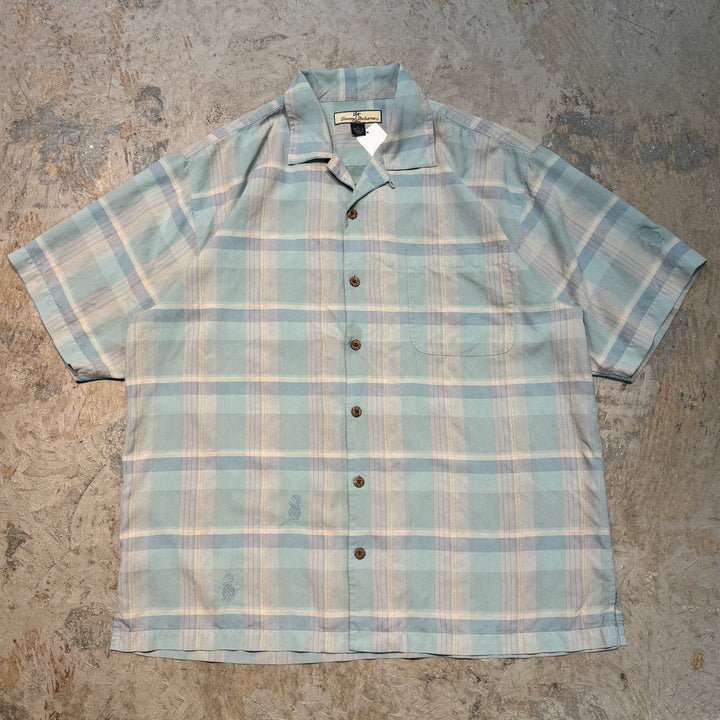 중고 의류 Tommy Bahama/Short-Sleeved Shirt/Open Collar/Silk/Size L