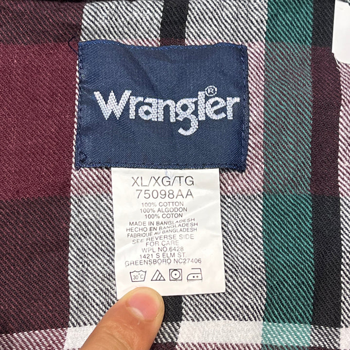 古着 Wrangler/ラングラー / 長袖 ウエスタンシャツ/ チェック柄/リメイク/サイズX L