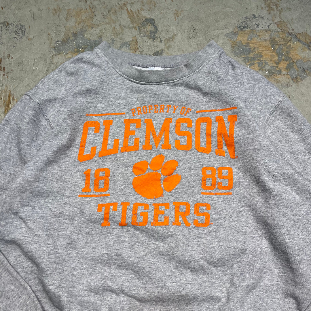 #4123 古着 Russell Athletic/ラッセルアスレチック/Crew Neck College Sweat Shirts/クルーネックカレッジスウェット/PROPERTY OF CLEMSON TIGERS/サイズL