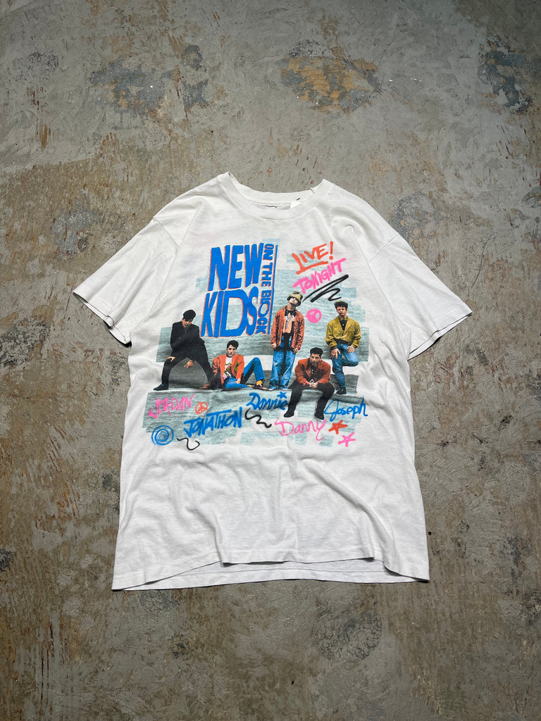 新品未使用ですが小さなシミあり‼️ニューキッズオンザブロックTシャツ 90s USA製 vintage ニューキッズオンザブロック New Kids On The