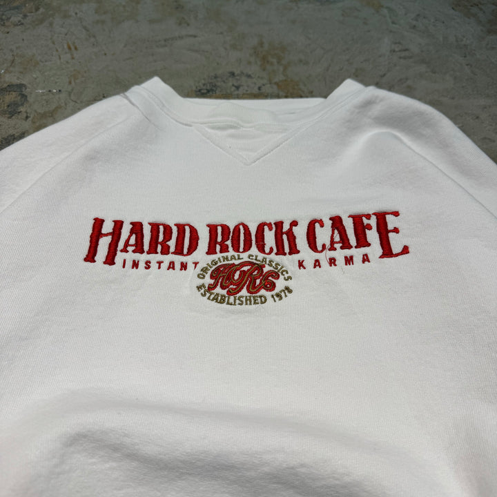 古着 90's Hard Rock Cafe/ハードロックカフェ/ クルーネックスウェット/ サイズL