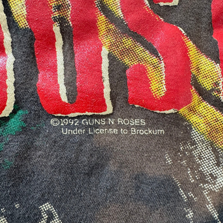 古着 USA製 90s GUNS N' ROSES 「Dust N' Bones」 スカル ボーン オールオーバー ハード ロック バンドTシャツ サイズL