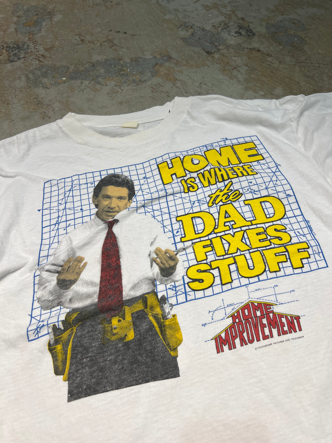 #MA192 古着 USA製 90's Home Improvement / テレビ番組 / ヴィンテージ シングルステッチ プリントTシャツ/サイズXL相当