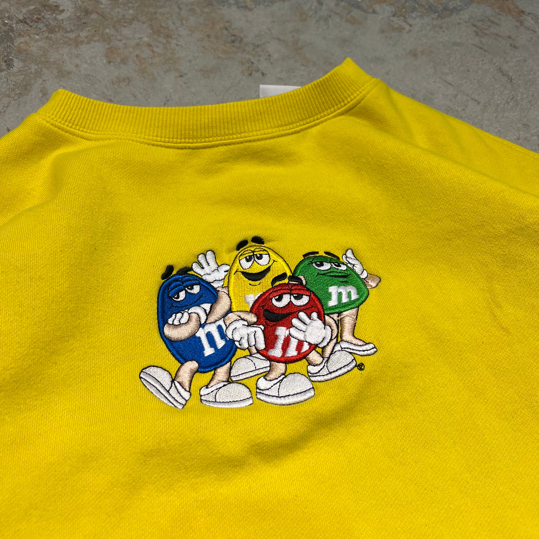 #4052 古着 M&M's/エムアンドエムズ/Crew Neck Sweat Shirts/クルーネック刺繍スウェット/サイズXL