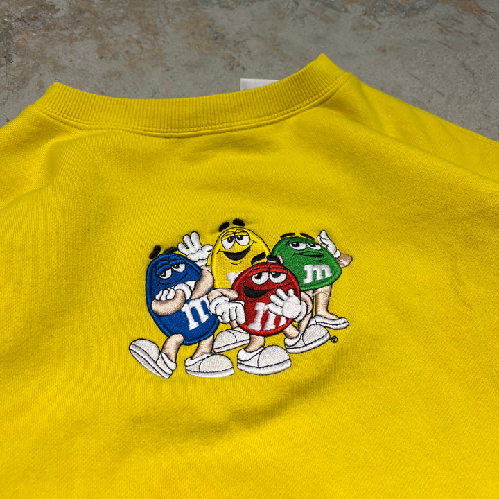 #4052 古着 M&M's/エムアンドエムズ/Crew Neck Sweat Shirts/クルーネック刺繍スウェット/サイズXL