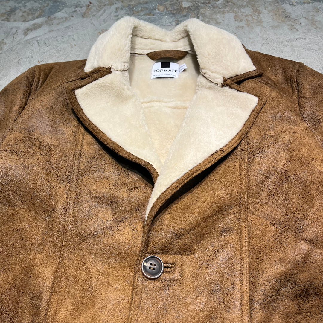 #3159 古着 Unknow/front button Shearling Jacket/フロントボタンシアリングジャケット/サイズXS