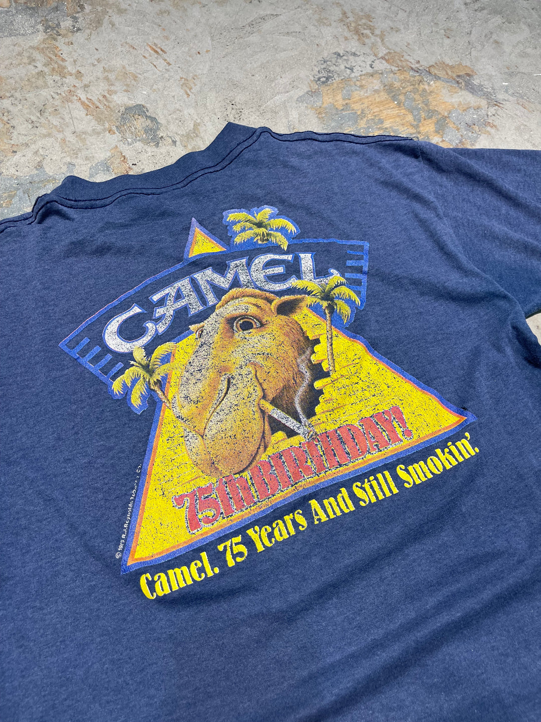 #MA184 古着 USA製 90's CAMEL/キャメル / 企業系  / ヴィンテージ シングルステッチ プリントTシャツ/サイズL