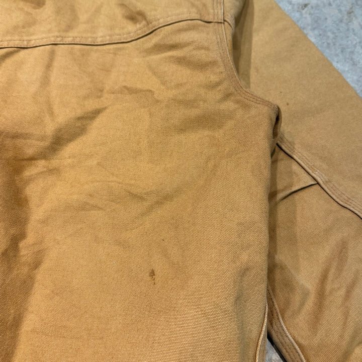 중고 의류 Carhartt/ Santa Fe 재킷/ 오리 직물/ 퀼트 라이닝/ 코듀로이 칼라/ 크기에 해당