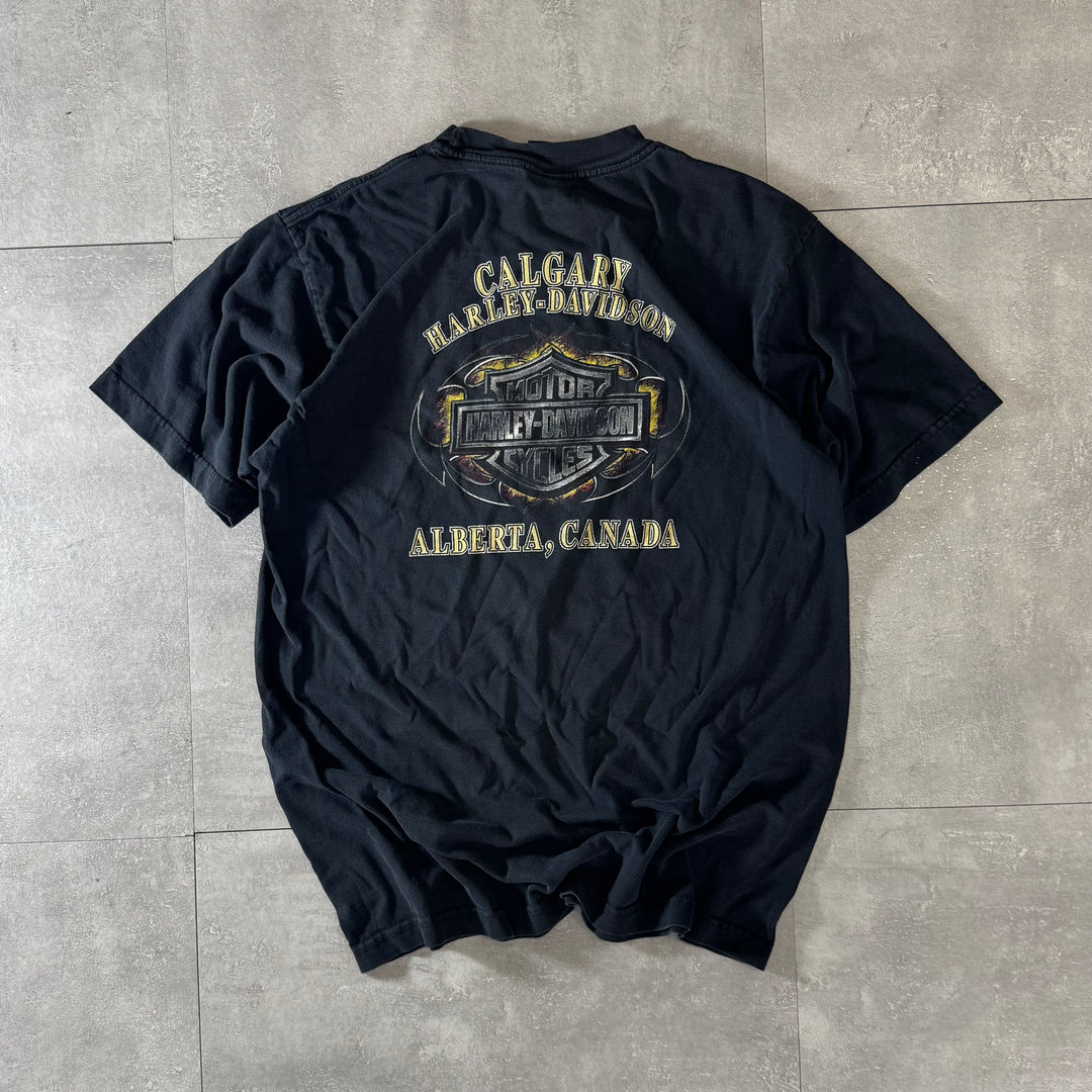 古着 USA製 Harley-Davidson ハーレーダビッドソン プリントTシャツ サイズL