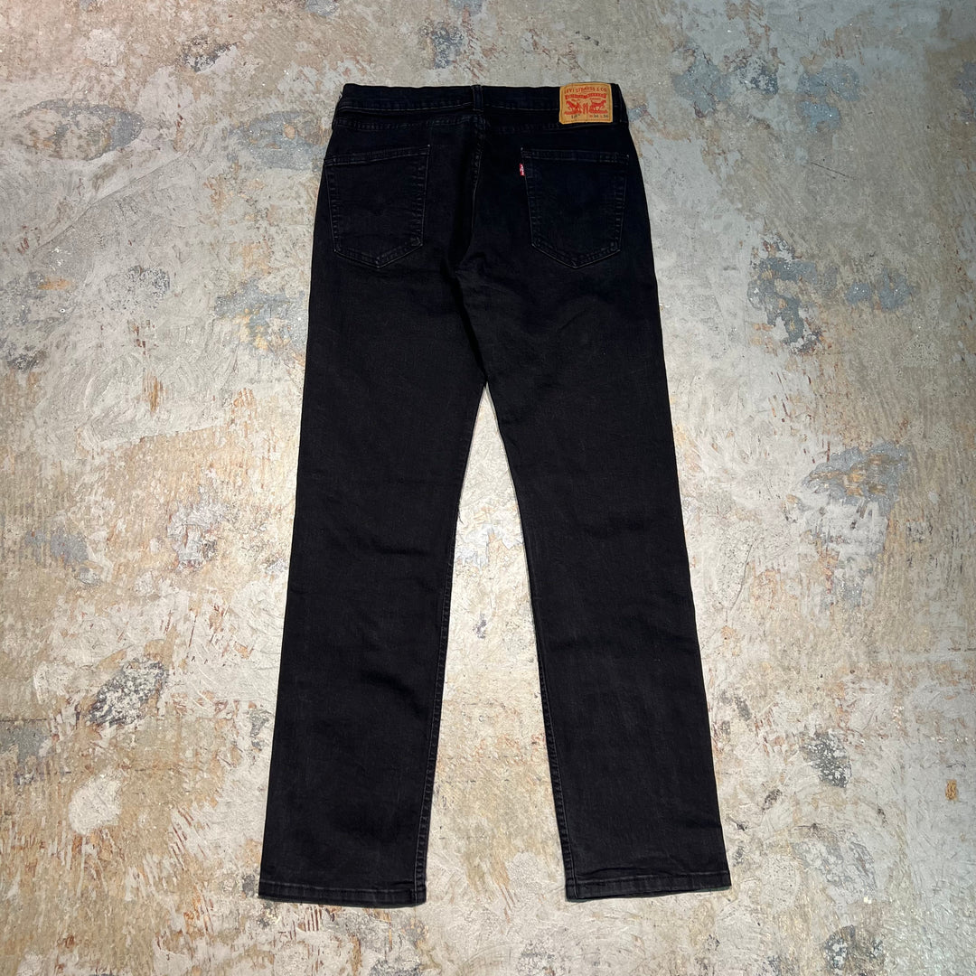 #4751 古着 Levi's/リーバイス/Black Denim Pants/ブラックデニムパンツ/514/サイズ34×34