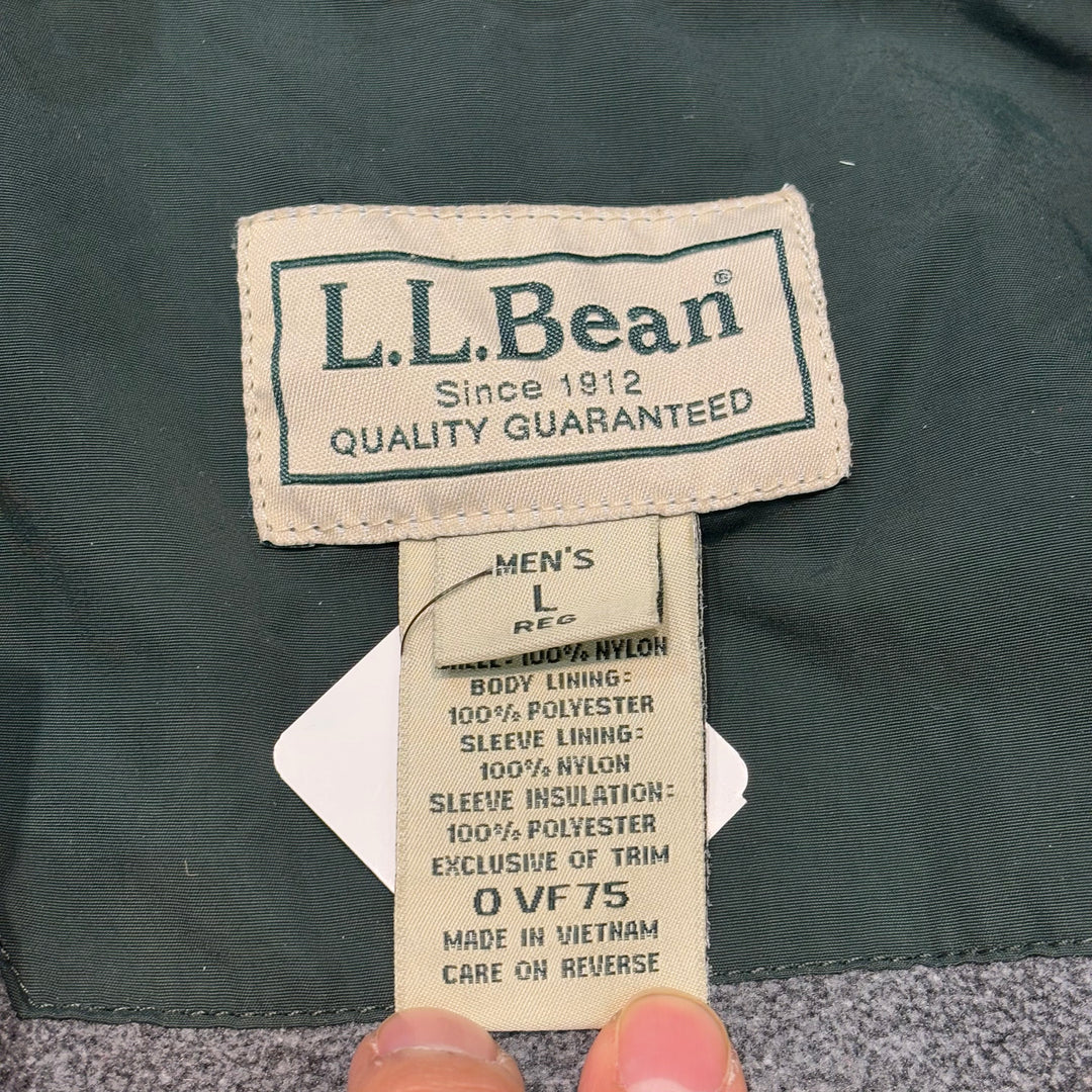 古着 90's~ L.L.Bean/ エルエルビーン/ウォームアップジャケット/ 裏地フリース/ 企業ロゴ/ サイズL