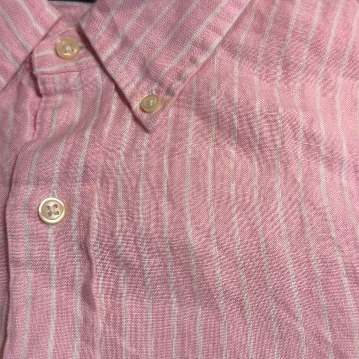古着 90's POLO by Ralph Lauren/ ラルフ ローレン/ ボタンダウン長袖シャツ/ ストライプ柄/ サイズM