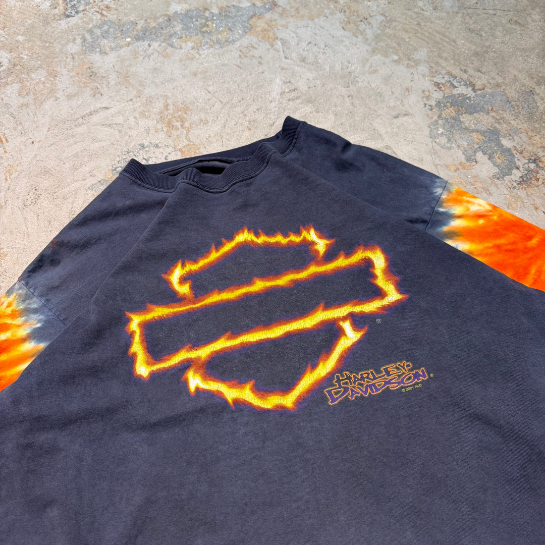 古着 Harley-Davidson/ハーレーダビッドソン/ プリントロングTシャツ/ M相当