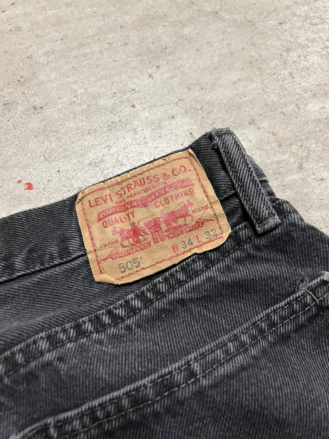 #MA16 古着 Levi's/リーバイス/Black Denim Pants/ブラックデニムパンツ/505/実寸サイズ33×31