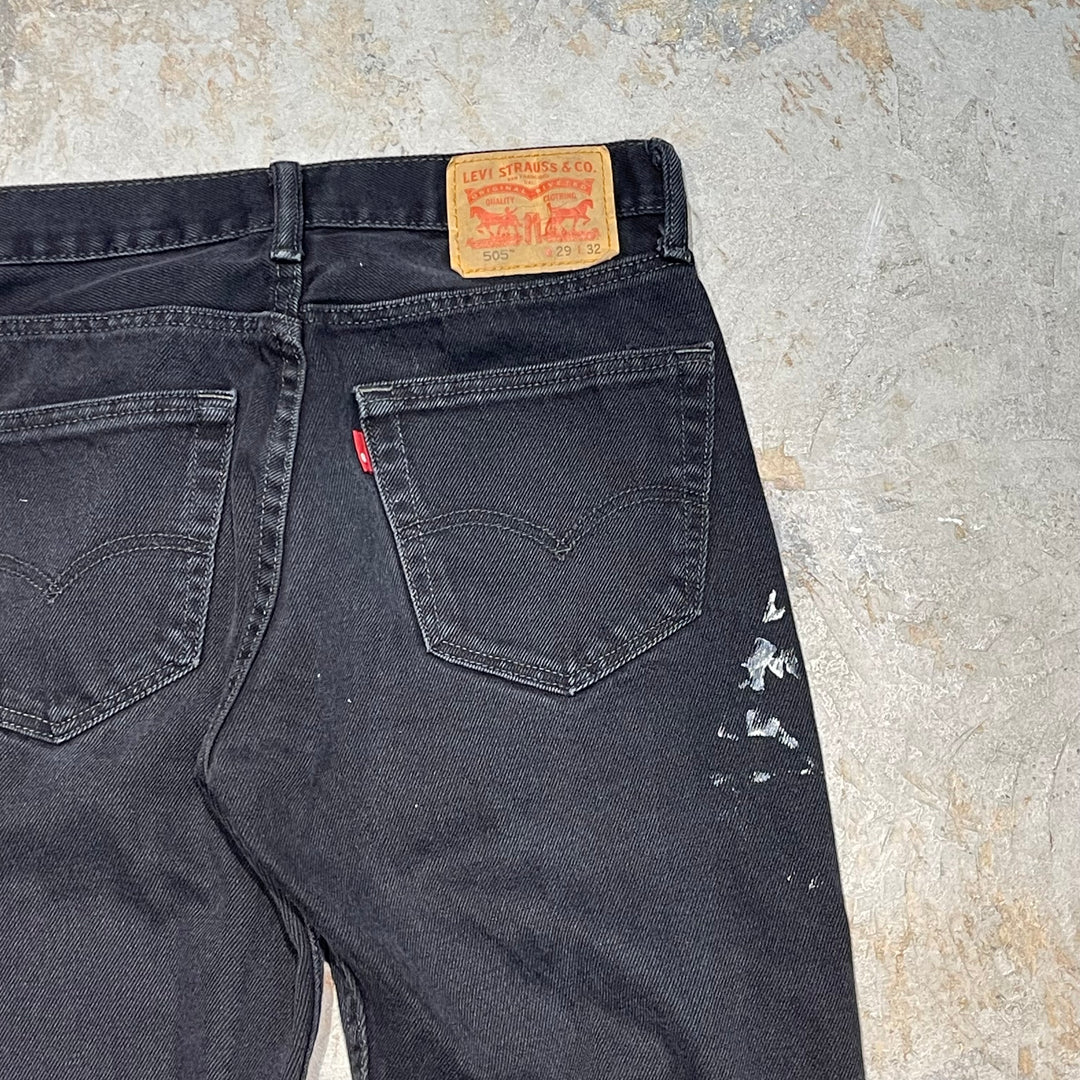 #4767 古着 LEVI’S/リーバイス/505/Black denim pants/ブラックデニムパンツ/サイズ29×32