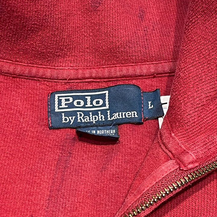 #3332 古着 Polo Ralph Lauren/ポロラルフローレン / Half Zip Cotton Knit Sweater/ハーフジップ コットンニット セーター / サイズL