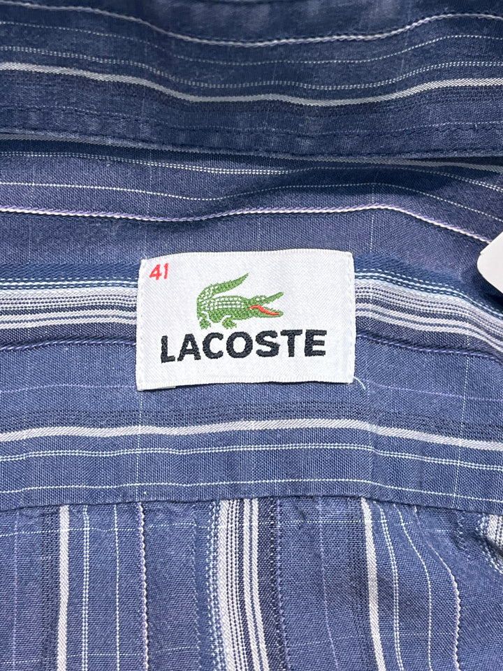 古着 LACOSTE/ラコステ/ボタンダウン長袖シャツ/ストライプ柄/サイズL