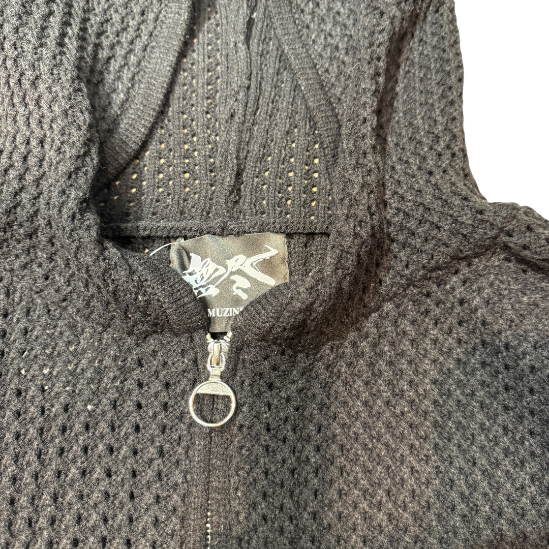 メッシュニットジップフーディー