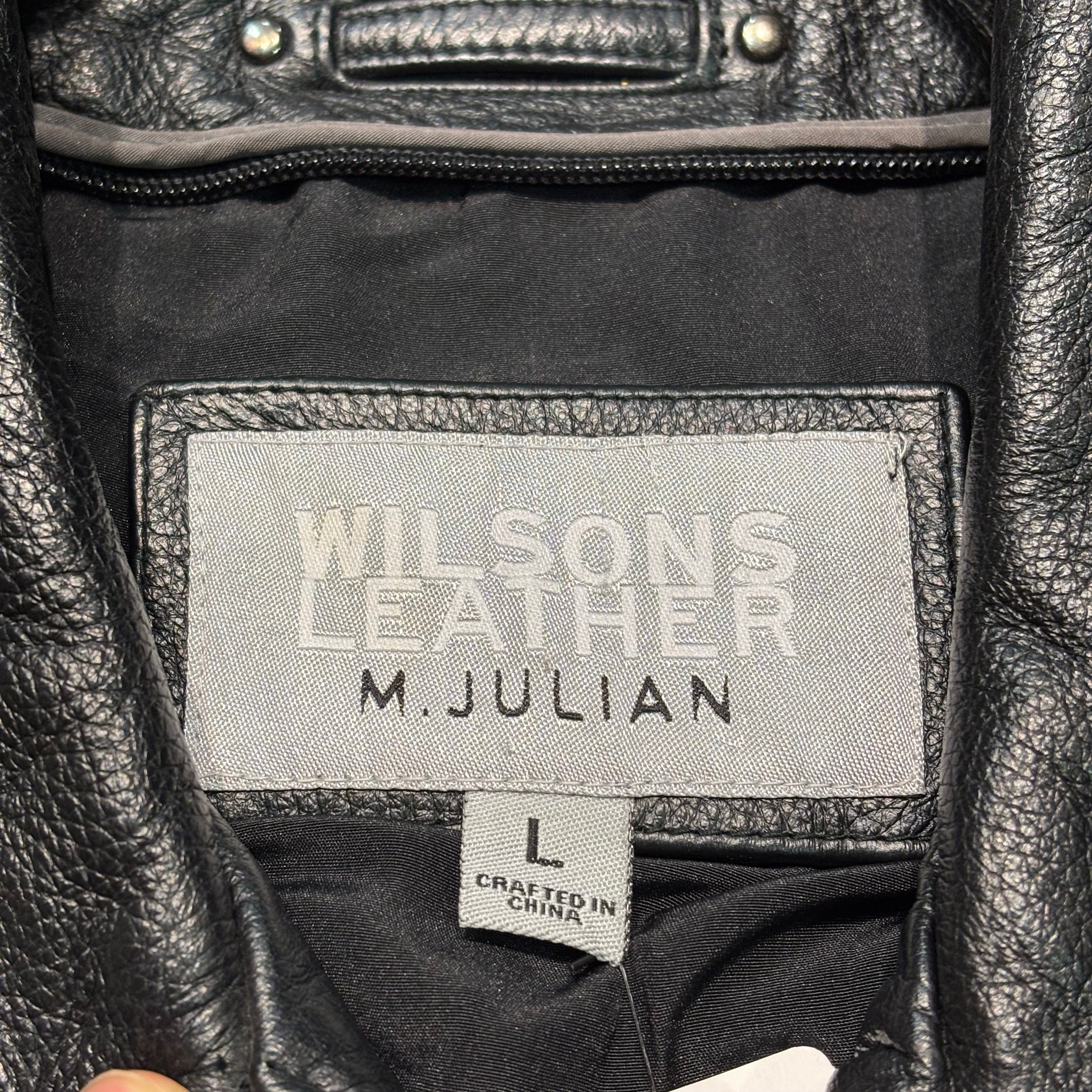古着 WILSONS LEATHER/ ウィルソンズレザー/ 本革ジップアップ