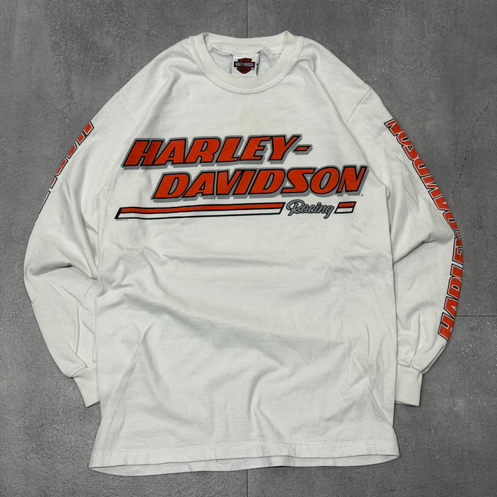 古着 USA製 Harley-Davidson/ハーレーダビッドソン/ ロングスリーブプリントTシャツ/サイズS