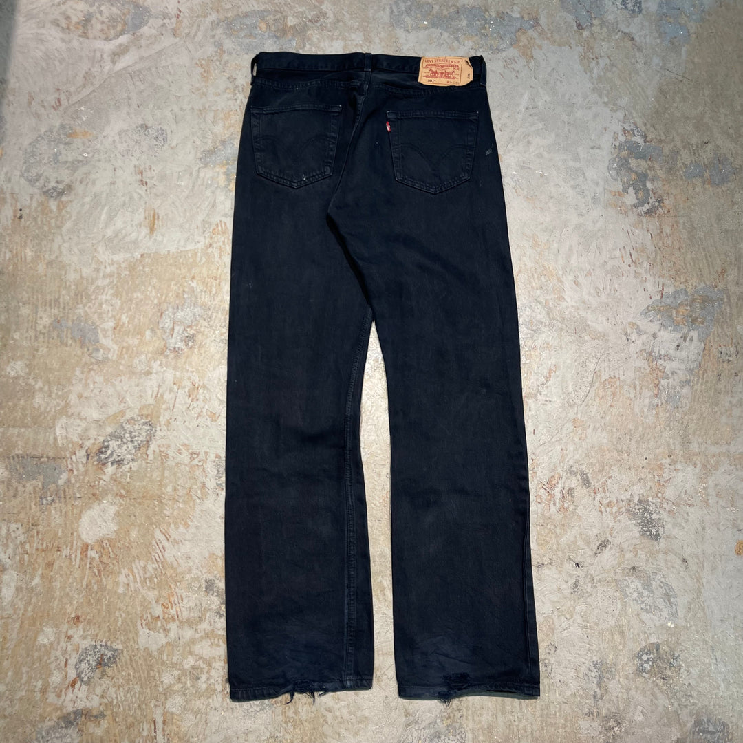 #4771 古着 LEVI’S/リーバイス/501/Black denim pants/ブラックデニムパンツ/パキスタン製/後染め/サイズ34×34