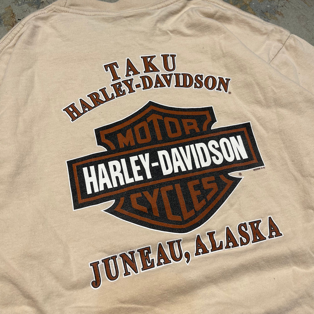 古着 USA製 Harley-Davidson/ハーレー ダビッドソン / アラスカ州 ジュノー ストア / ロングTシャツ / サイズM