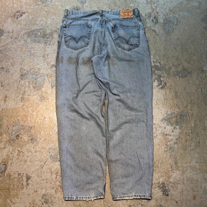 二手衣服Levis 560咖啡染料 /咖啡染料 /損壞牛仔布 /損壞牛仔布 /實際尺寸35 x 31