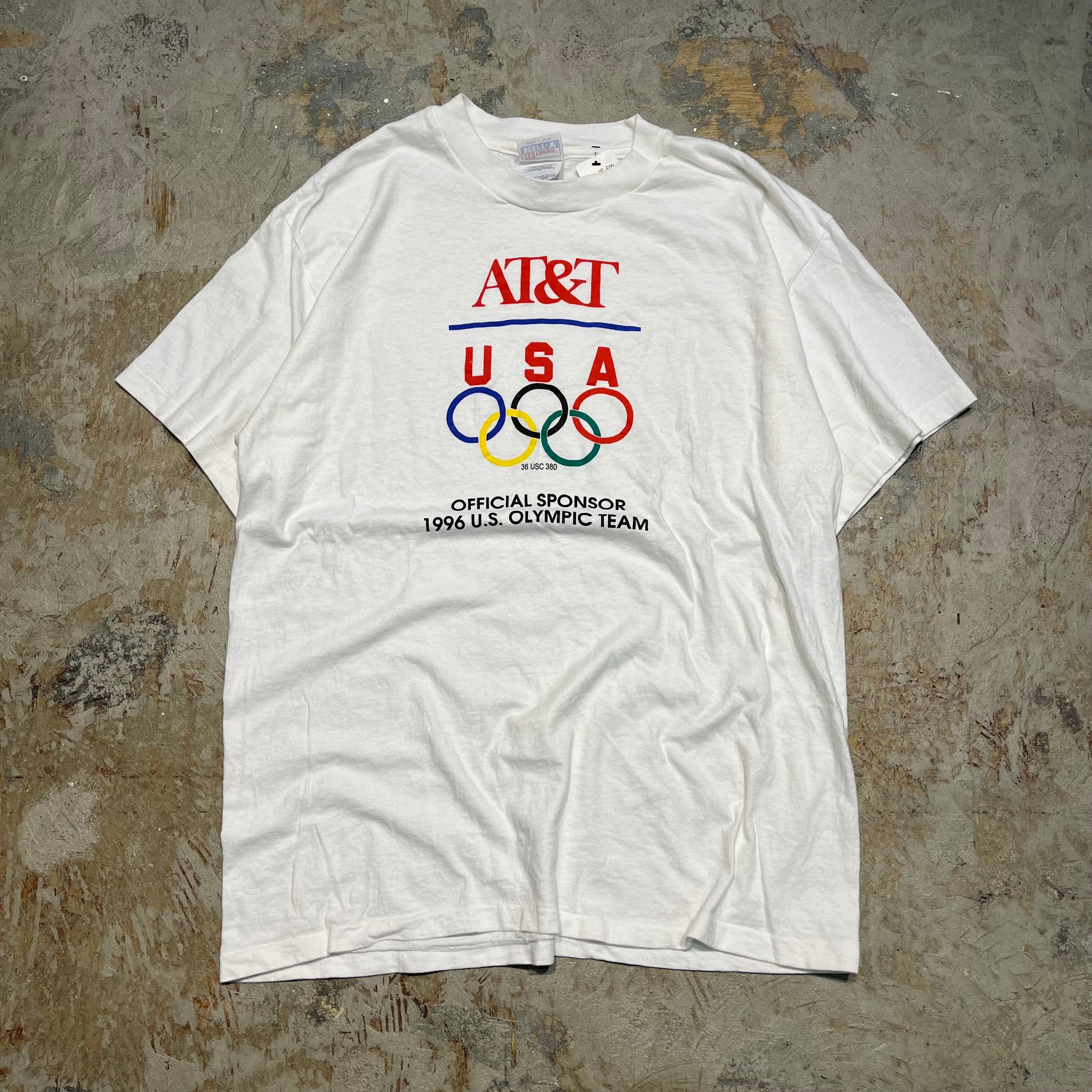#4608 古着 90's Hanes/ヘインズ /short sleeve print t-shirt  Tee/半袖プリントTシャツ/シングルステッチ/MADE IN USA/AT&T Olympic/アトランタオリンピック/1996 U.S.  OLYMPIC TEAM/サイズL
