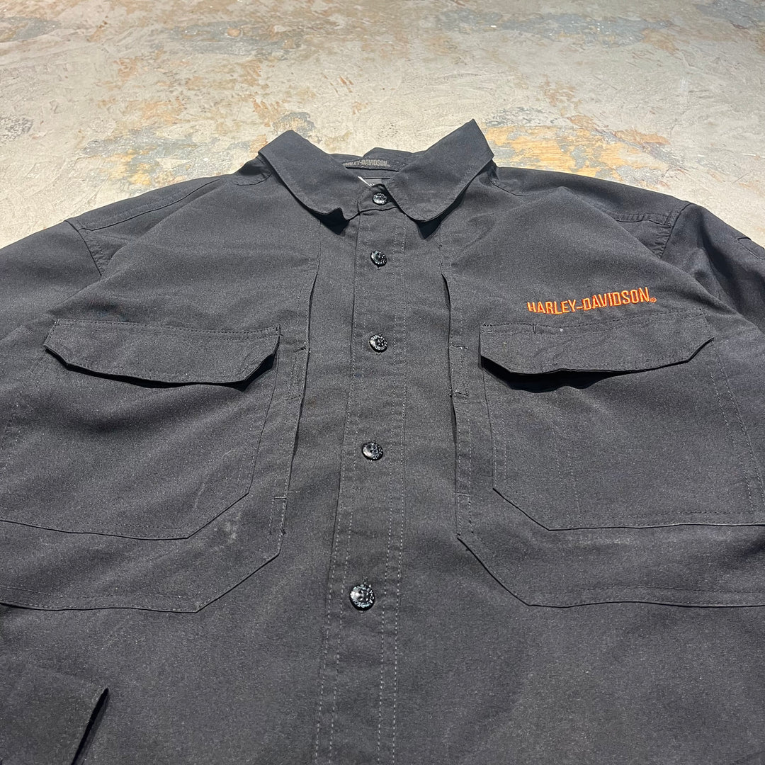 #4365 古着 Harley-Davidson ハーレーダビッドソン/Long Sleeve Work Shirt/長袖ワークシャツ/サイズXL