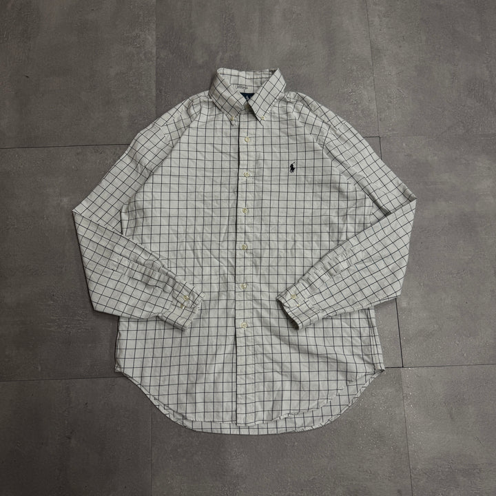 古着 90's POLO by Ralph Lauren/ ラルフ ローレン/ ボタンダウン長袖シャツ/ チェック柄/ サイズM