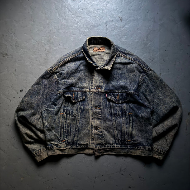 古着 80's USA製 Levi's/ リーバイス/ デニムジャケット/ Gジャン/ コーヒー染め/サイズXL
