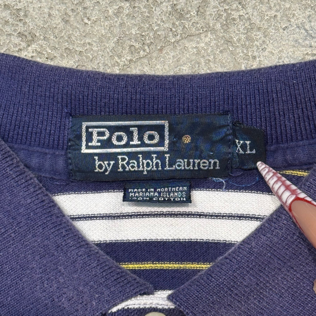 古着 polo by ralph lauren/ ポロ バイ ラルフローレン/ 半袖ポロシャツ/ サイズXL